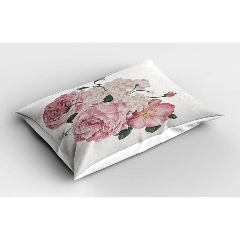 Spring Polyester Floral Sham Set, Queen