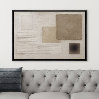 «Minimal Neutral Relief Forms», décoration murale géométrique encadrée, reproduction d'art sur toile