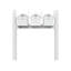 Boîte aux lettres à triple fixation Balmoral / avec embouts sphériques et médaillon de porte personnalisé (3 boîtes aux lettres, support à trois supports, 3 médaillons)-108111897-108305959