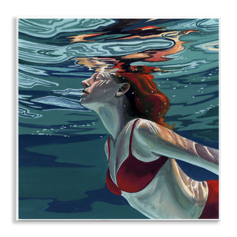 «Natation à la surface», plaque murale par Kate Jarvik Birch