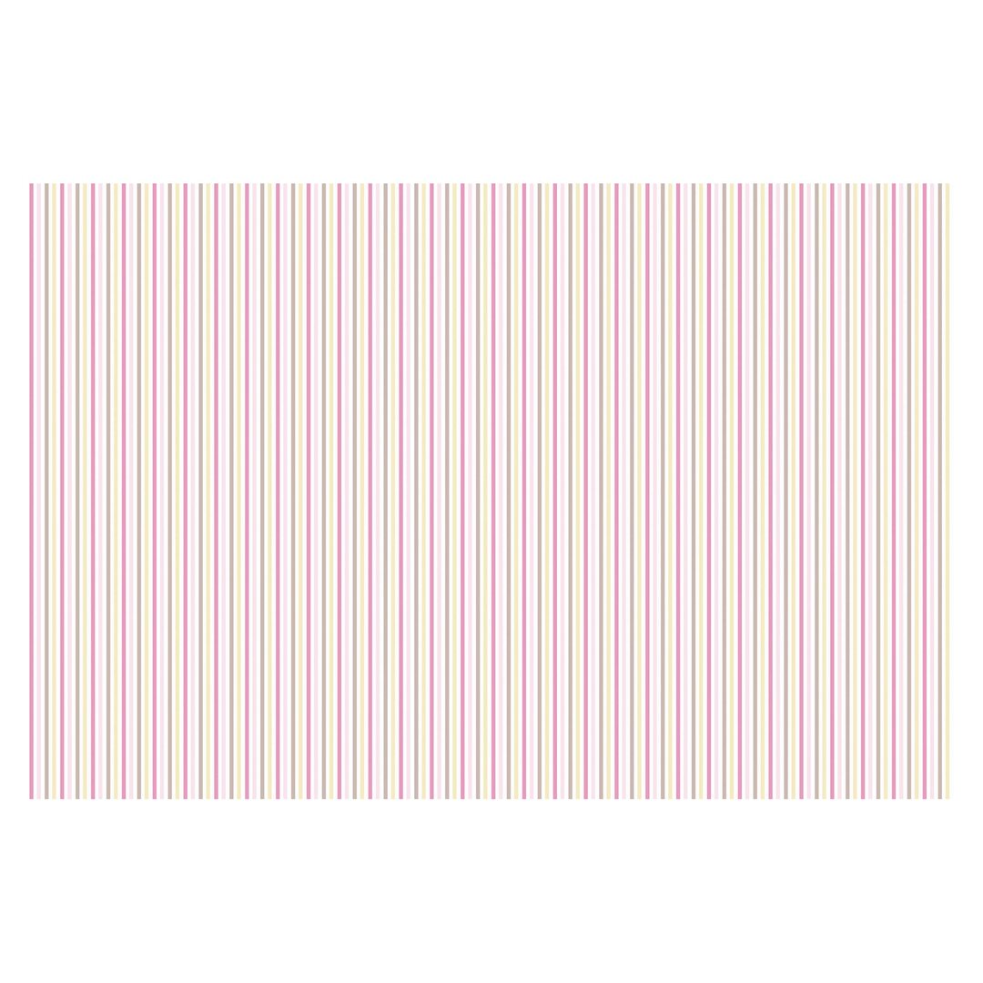 Strukturierte Fototapete Pink and Yellow Stripes 2,55 m x 384 cm