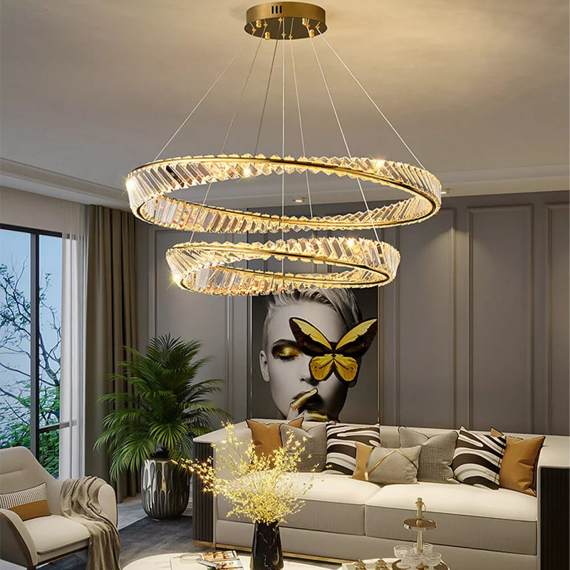 Benni 2 - Light Cylinder LED Chandelier, 20cm H x 100cm W x 100cm D