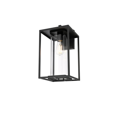 Mickle 6 Inch Outdoor Wall Sconce in Black