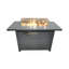 Table de foyer d'extérieur au propane en acier H 11 po x L 42 po avec couvercle