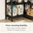 7-story large corner bookshelf | Modern industrial ladder rack, home office metal frame display rack-136846811