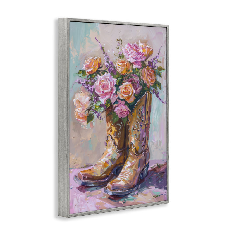 Bouquet de bottes florales, estampe numérique par Petal Prints Design, Estampe numérique Farmhouse, H 18 po x l 12 po