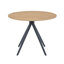 Aspen Round Dining Table with 4 Swivel Upholstered Fabric Chairs - Modern Dining Set-1541674922-1541674923