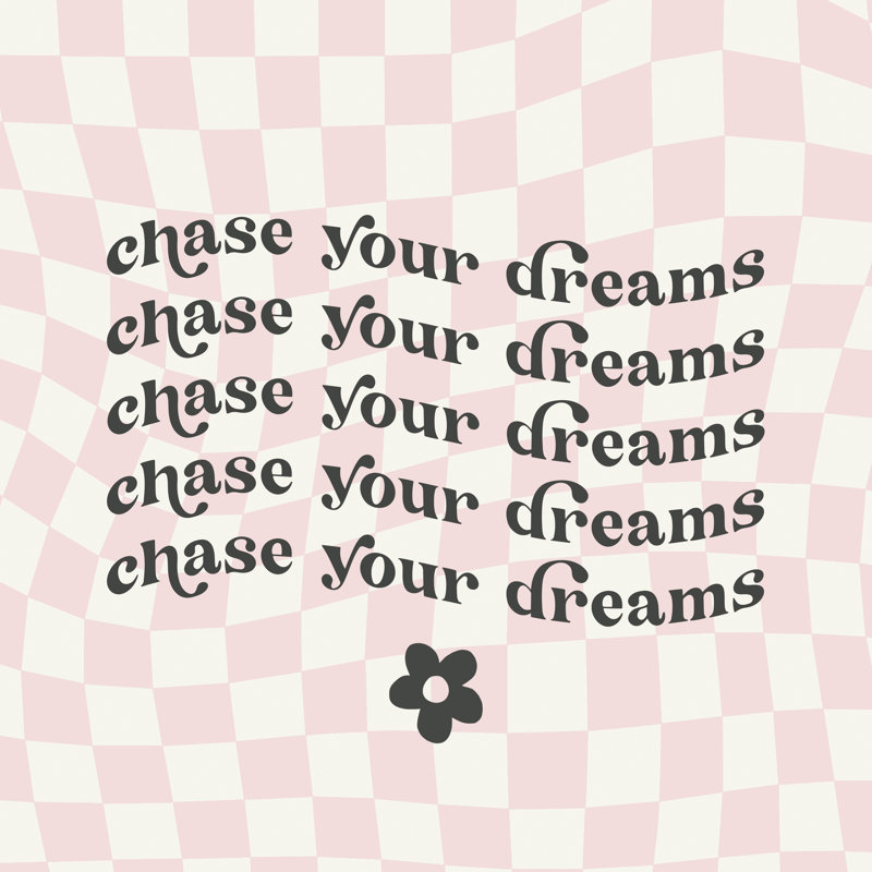 «Wavy Words I Chequered» par Wild Apple Portfolio - impression, Non, H 12 po x l 12 po x P 1,25 po, Imprimé à cadre doré