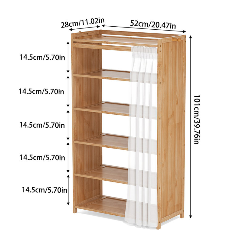 Shoe Rack, 102 cm H x 52 cm W x 28 cm D