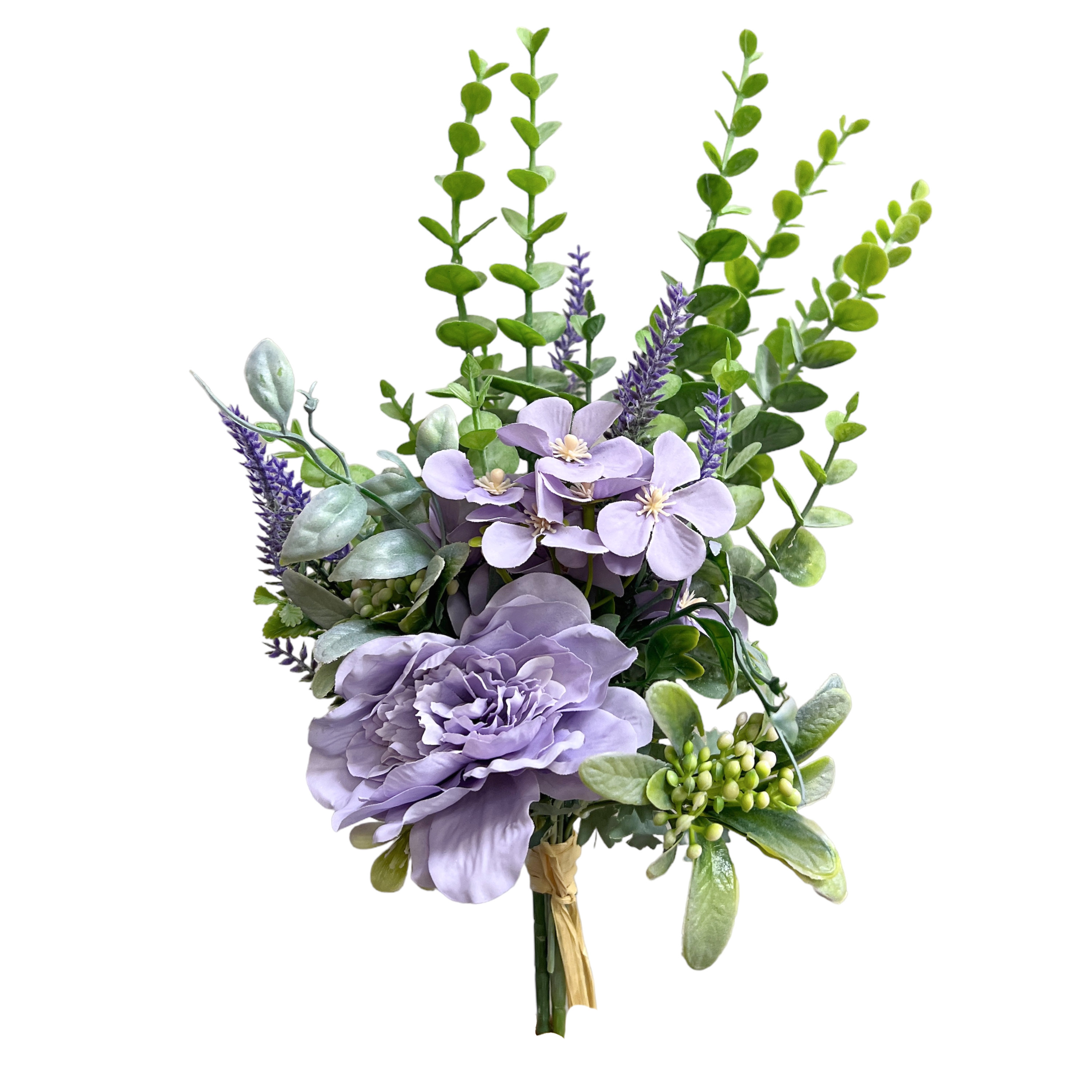 Primrue Faux Camellia Lavender Flower Bouquet Home Decor Flower