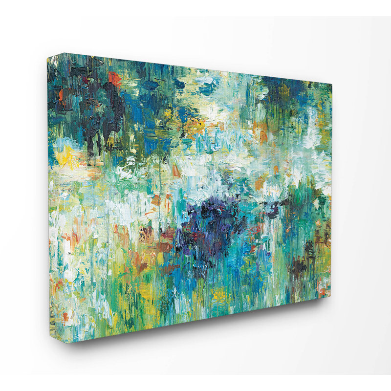« réflexions blue abstract landscape », reproduction d’art, H 24 po x l 30 po, Toile