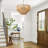 4-Light Dimmable Hand-Woven Rattan Tiered Chandelier-819974144