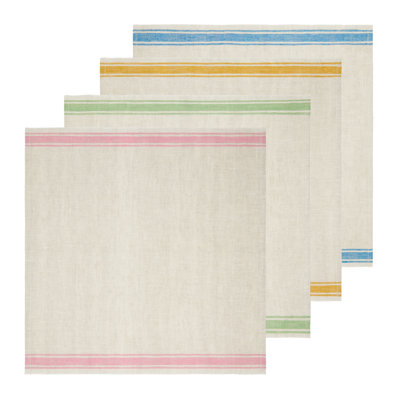 Gillespie Assorted Napkin - Blue/Green/Pink/Yellow