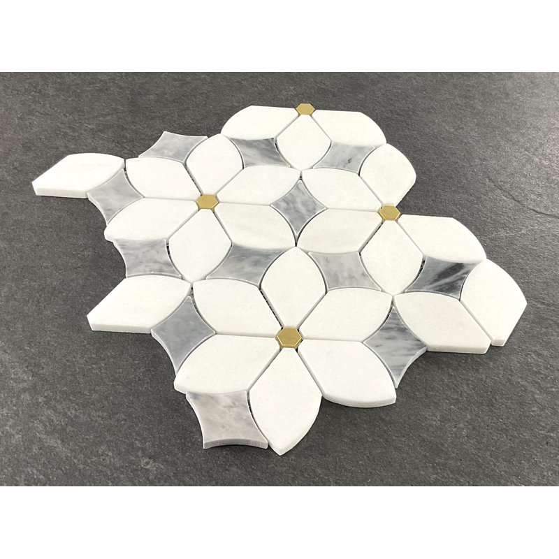 Water Jet 6" x 6" Novelty Mosaic Wall & Floor Tile