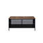 Table basse polyvalente en noir avec plateau en chêne antique et structure et table en métal, construction fonctionnelle