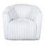 Fauteuil pivotant en velours blanc Mira
