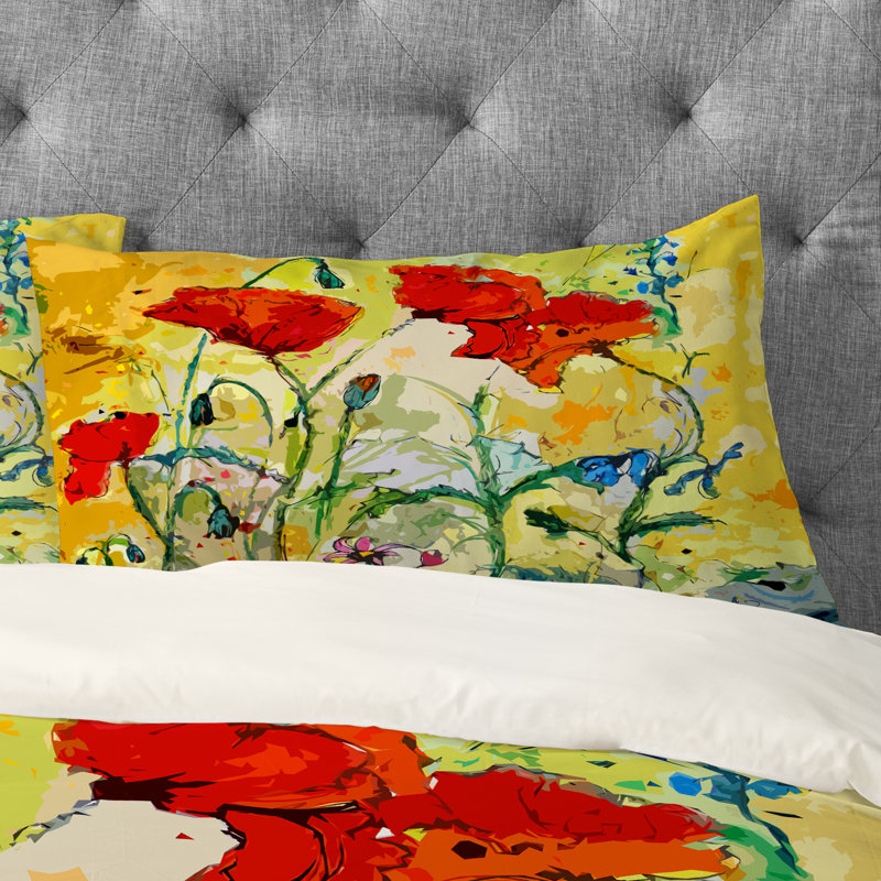 Taie d'oreiller à motif floral, Standard
