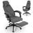 Gymax Reclining Home Office Chair Retractable Footrest High-Back Ergonomic Executive