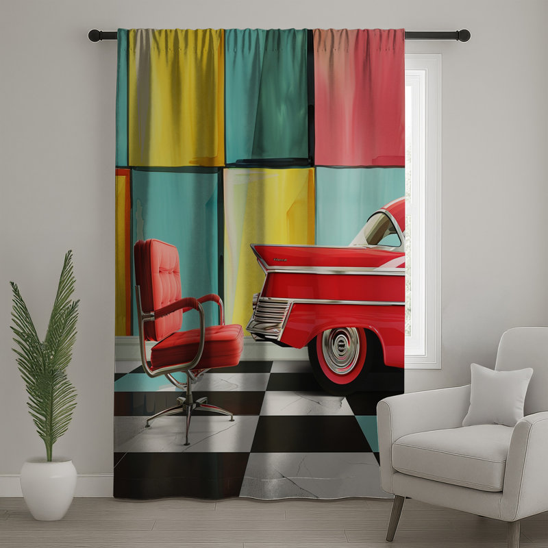 Car Window Curtains, Transportation Sheer & Blockout Curtains - 1 Panel, 50" x 92" - 1 Panel, Sheer