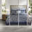 Elegant Navy Comforter Bedding Sets, Polyester And Cotton, Modern Bedroom