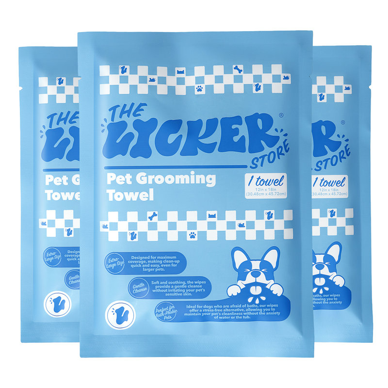 Serviettes de bain et de toilettage pour chien - Douces et ultra-absorbantes (3 unités)