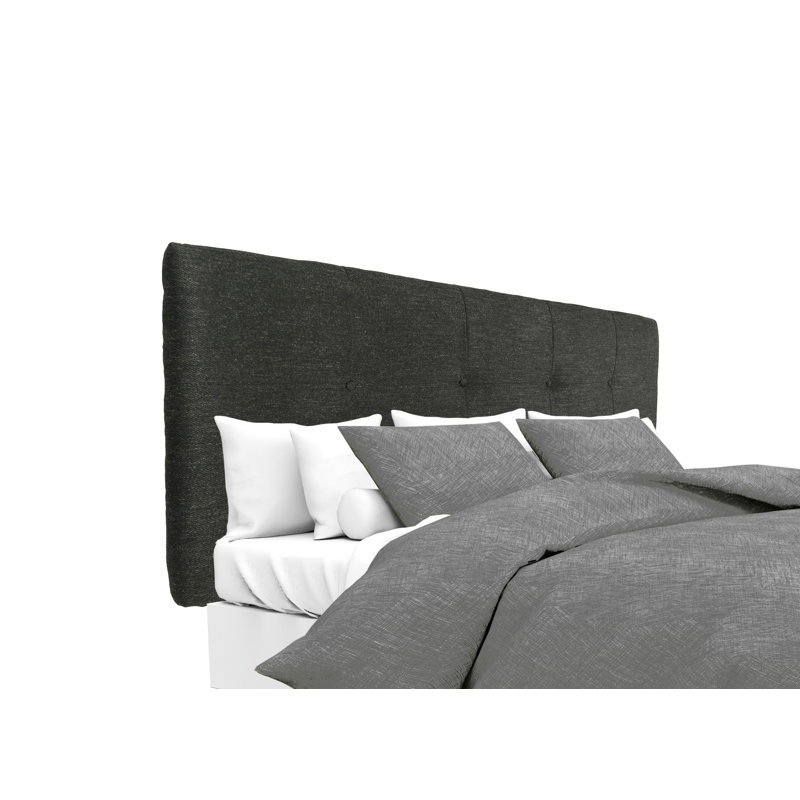 Tête de lit tapissier Kwan, Très grand, Gris anthracite
