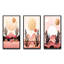 «Boho Dreams Abstract Landscape In Vintage Pink», 3 pièces sur toile-1413071089-1413071102