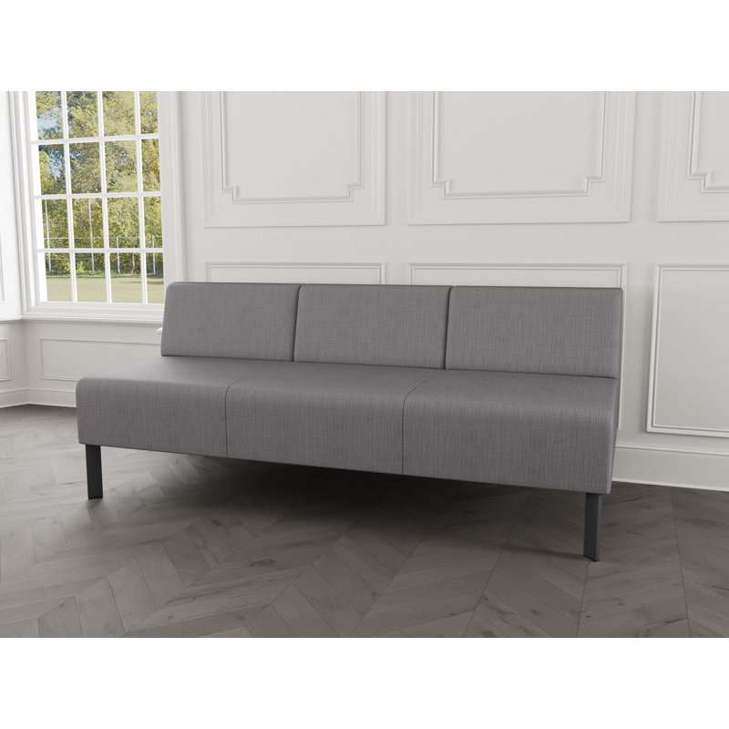 Canapé sans accoudoirs Luxe Lounge, Acier gris anthracite, Plot Line acier