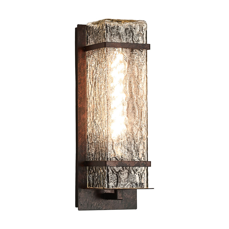 Metal and Glass Wall Light