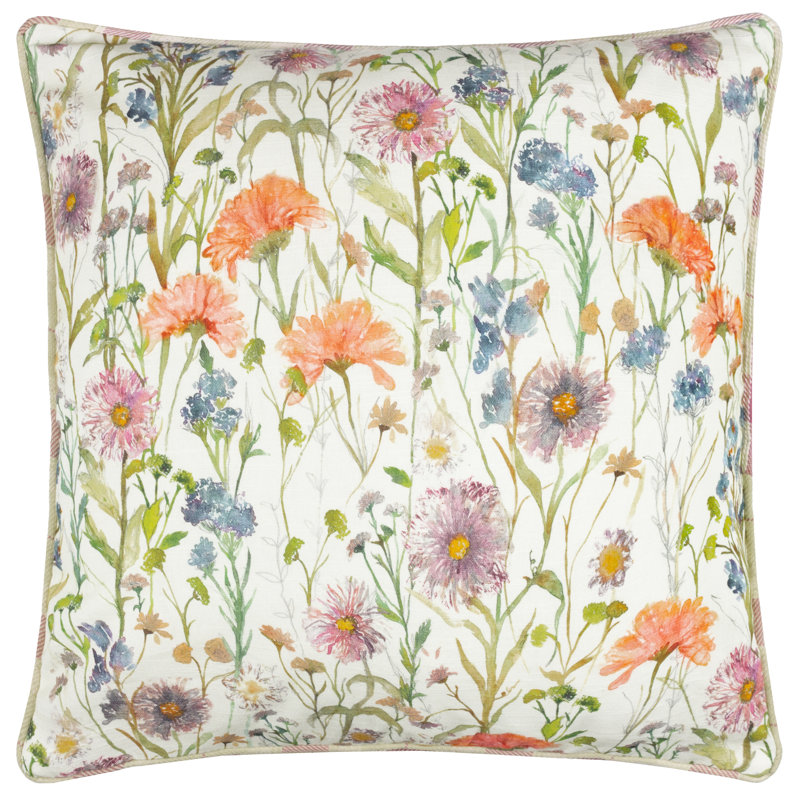 Medmerry Indoor / Outdoor Floral Purple Square Cushion