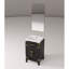 20 po De salle de bain en chêne noir avec plateau en acrylique, miroir, fermeture en douceur et meuble de rangement