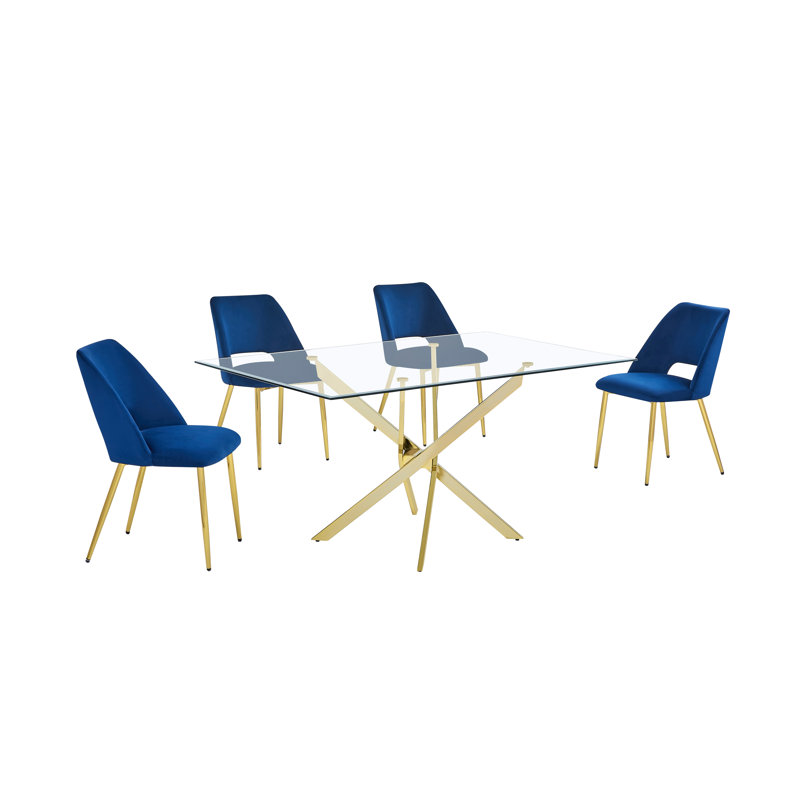 5 pièces Ensemble repas, Bleu marine