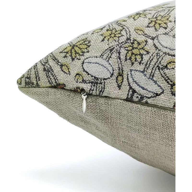 Linen Pillow Cover, 14"H x 20"W, Rectangle, Pishta Floral