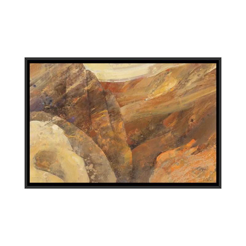 «Canyon VII», reproduction d'art sur toile tendue, H 18 po x l 26 po x P 1,5 po, Toile avec cadre noir, Pas de tapis