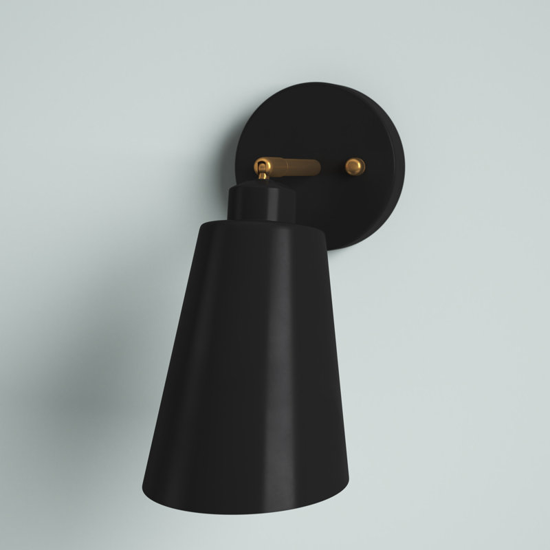 Diniz 1 - Light Dimmable Armed Sconce, Matte Black