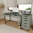 Modern Green Study Desk with Caisson, 47.2 x 30.5 x 21.7 inches | 100% Melamine Coated Particle Board, Thickness: 0.7 inches | Sleek & Stylish Design for Home Office, Durable & Easy to Clean Surface