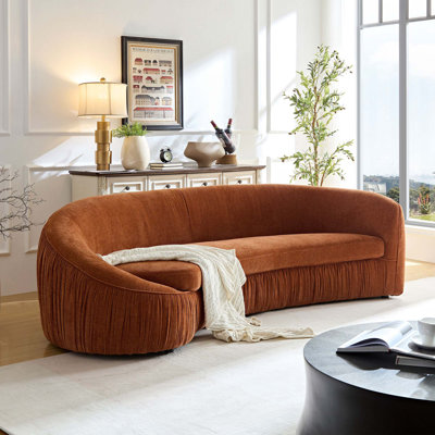 92.12" Upholstered Curved Sofa