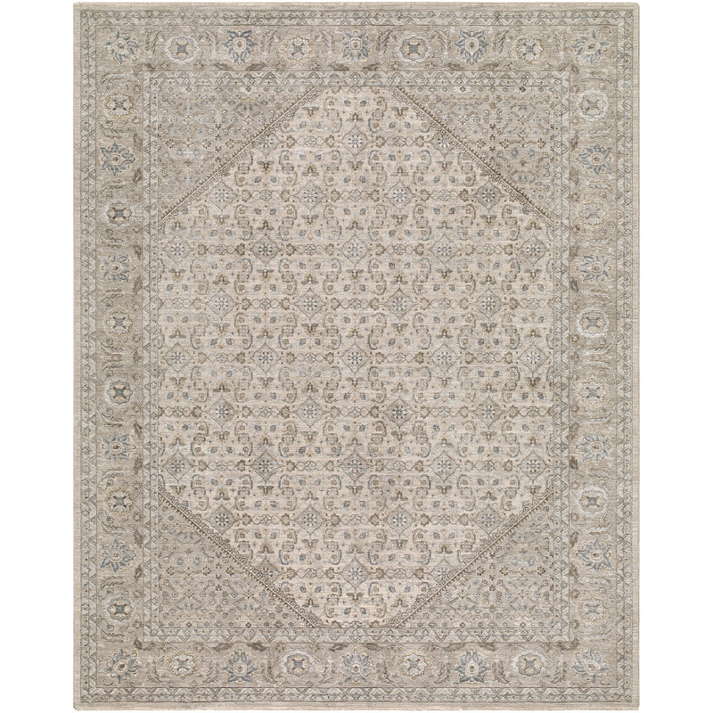 Moroccan Area Rug, Grey/Taupe/Brown, Rectangle 200 x 290 cm