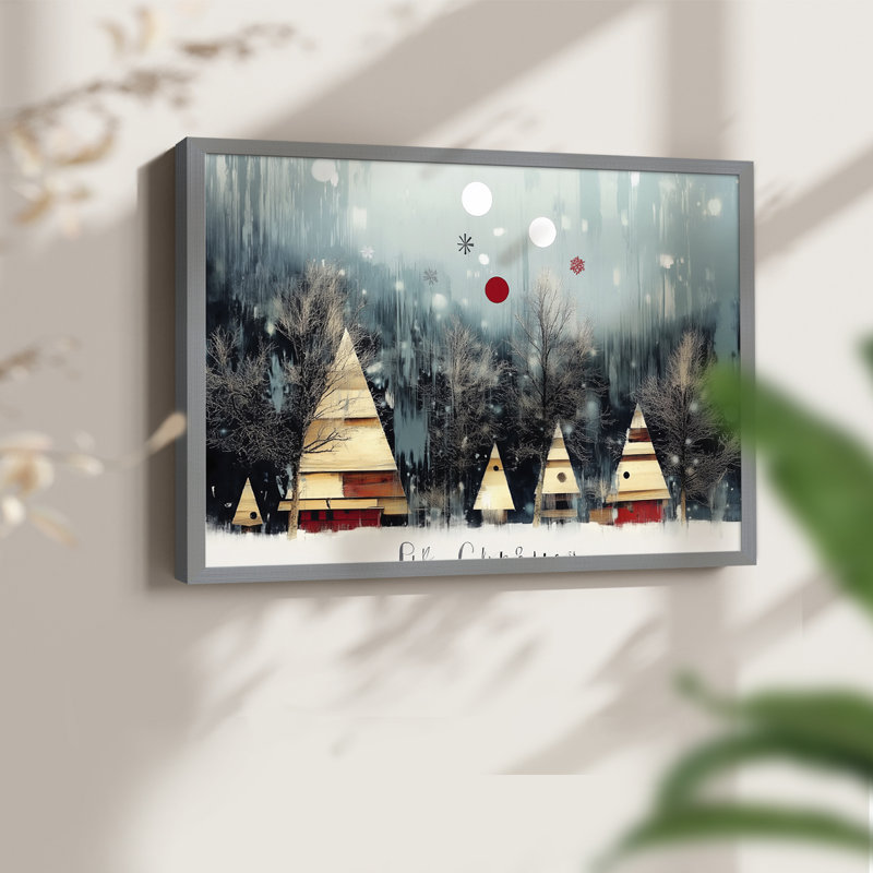 Art de Noël - DCCDX - Reproduction encadrée - Restickable, H 22 po x l 28 po, Gris