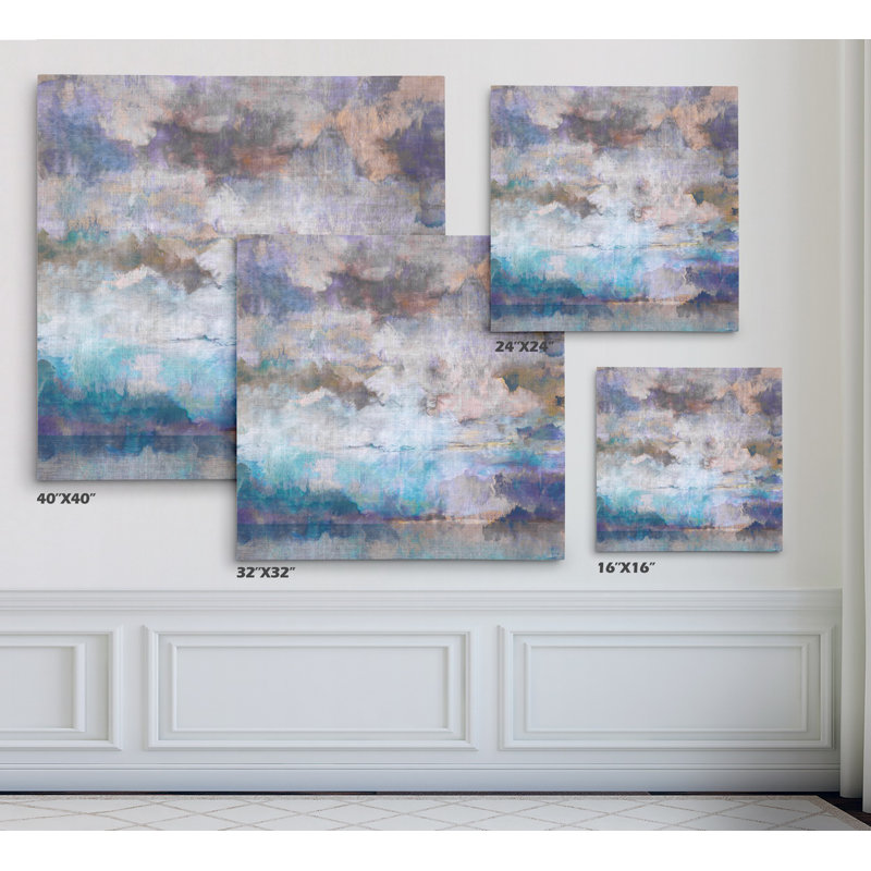«Cascadia I», reproduction de peinture à l'huile, Toile tendue, H 16 po x l 16 po x P 1,5 po