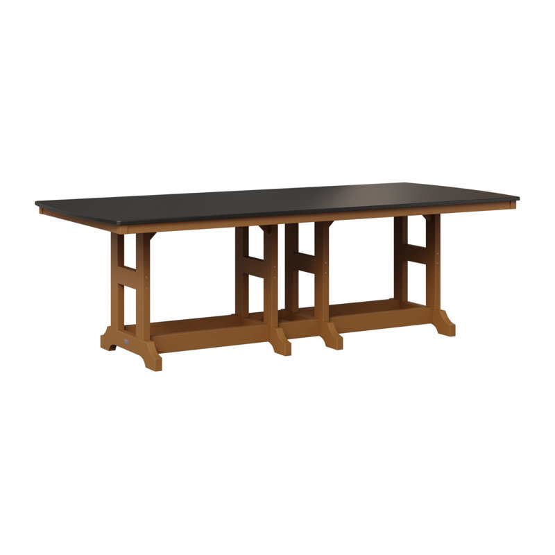 Table de salle à manger rectangulaire 96 po Berlin Gardens Garden Classic, H 30,87 po x l 96 po x P 44 po, Noir martelé