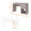 Bureau d'ordinateur, deux tiroirs, finition gris clair-989131206
