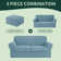 Elastic Textured Grid Separate Box Cushion Loveseat Slipcover