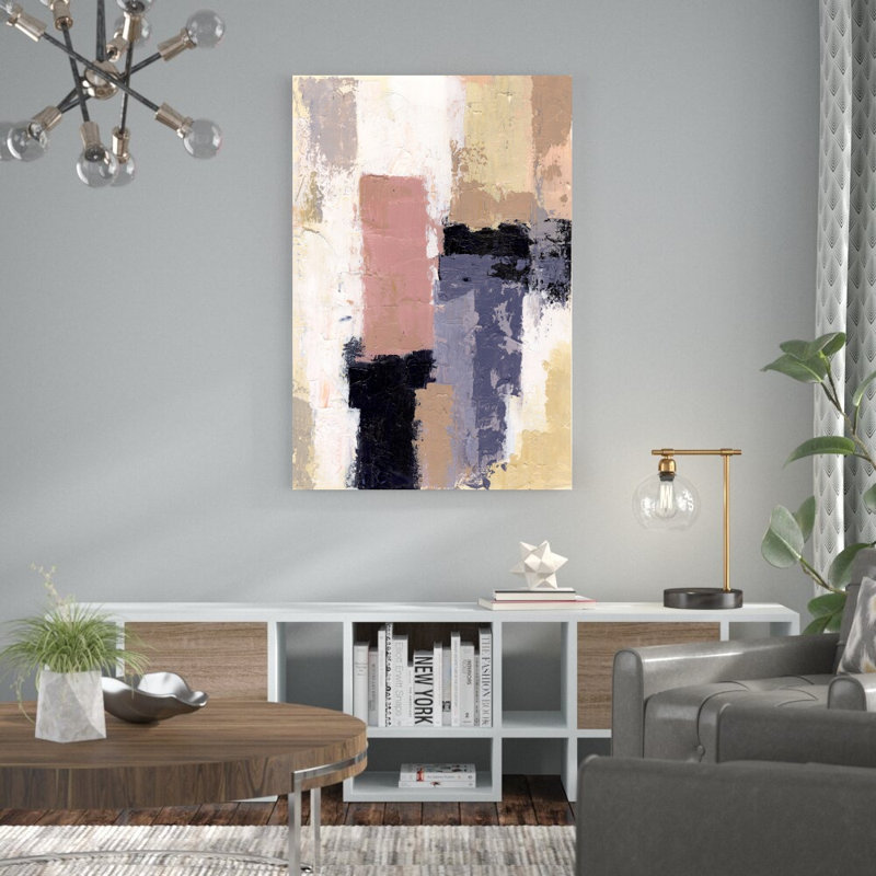 Abstrait bloc de couleur, H 48 po x l 32 po