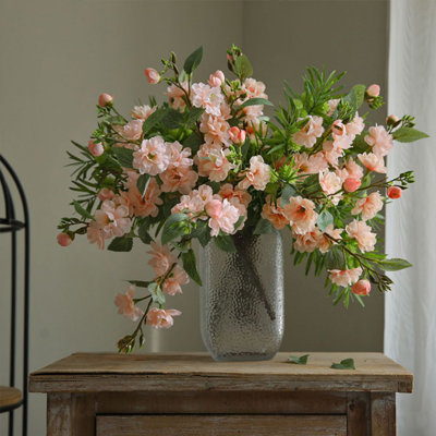 Paquet de 3 tiges de fleurs artificielles de camélia