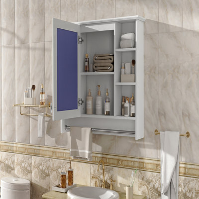 3-In-1 Bathroom Mirror Cabinet, 36-Inch Wall Mounted Medicine Cabinet With Adjustable Shelf & Soft Close Door, High-Define Mirror With Storage For Bathroom Vanity