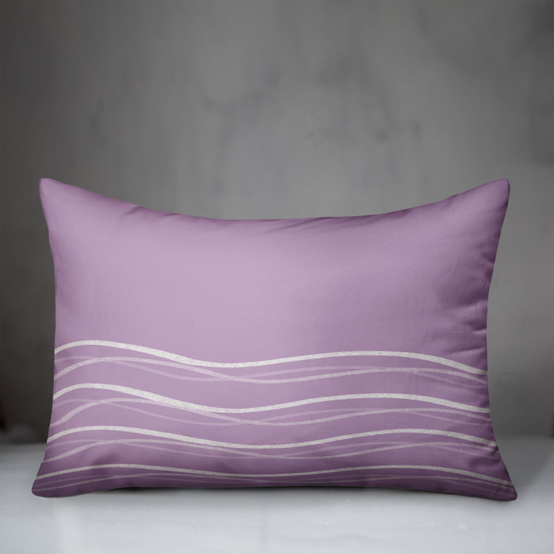 Striped Throw Pillow, Purple