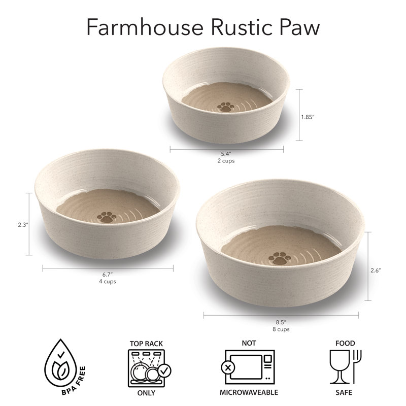 Soucoupe pour animal de compagnie Farmhouse - 0,75 tasse - brun