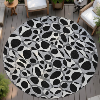 Tapis abstrait lavable à la machine intérieur / extérieur ACN2536