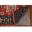 Tapis rouge à motif floral 5 x 7